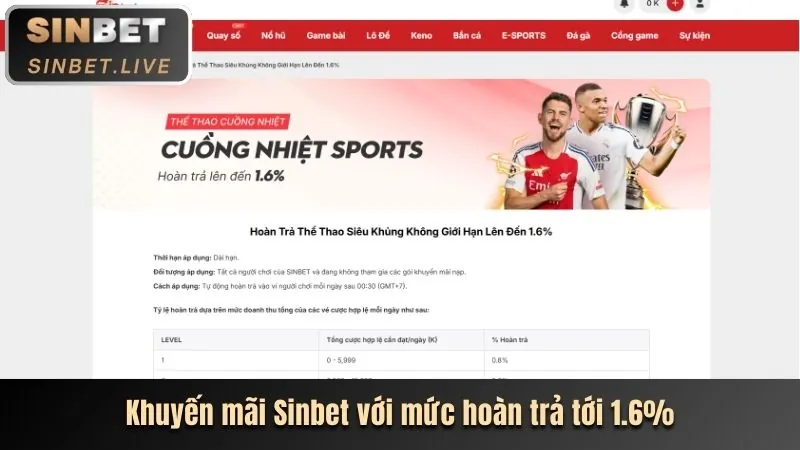 Hoàn trả cược MB5
